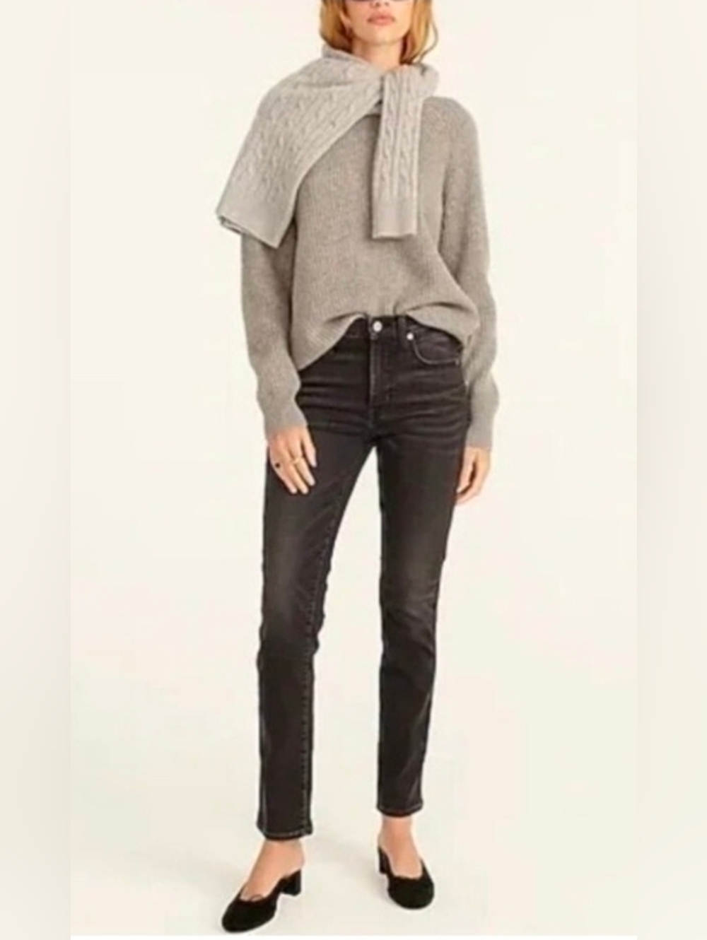 ❤️ J CREW 9" VINTAGE SLIM STRAIGHT JEANS IN CHARCOAL WASH, 10 (30)